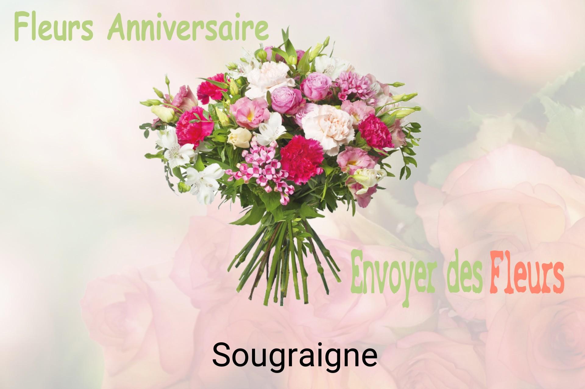 Bouquet de fleurs d’anniversaire livré à Sougraigne